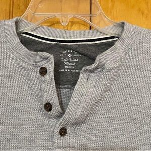 Member’s Mark Light Grey Soft Thermal Top
Unisex 
Medium 
95% Cotton 5% Viscose